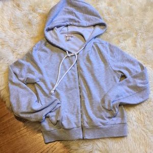 Mossimo jacket with hood, grey size Medium